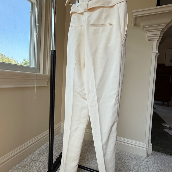 New | ba&sh Tied Waist Pleated Front Tiago Pants in Ecru size XS - Picture 3 of 5